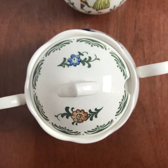 Provencial Designs By Nikko VTG French Country Dancers Creamer Sugar Bowl Set - Picture 6 of 11